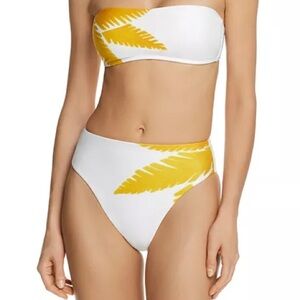 NWT ViX Tamarindo Bela Hot Pant Bikini Bottom Size Medium Yellow White
